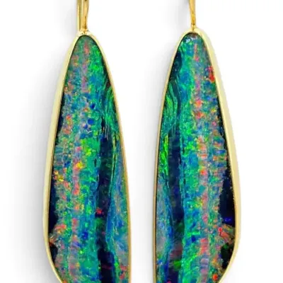 18k Gold & Opal Dangle Earrings (12.22g)