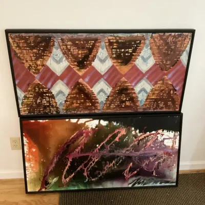 “Geometric Browns & Reds” Original Paintings