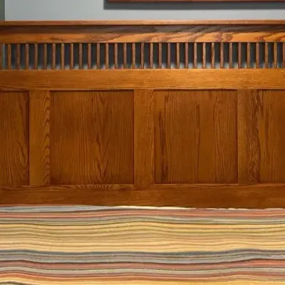 Handcrafted Amish Mission Style King Bedframe