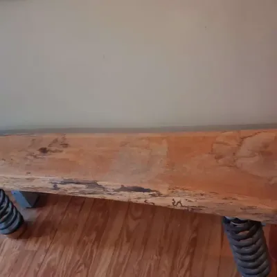 Handcrafted Wooden Bench With 2 Heavy Duty Springs