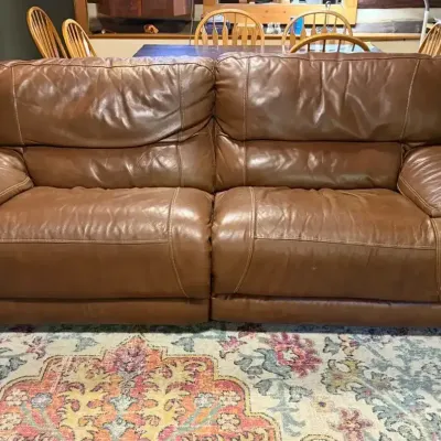 Leather Sofa With Recliners