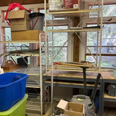 Pair Of Metal Shelving Units