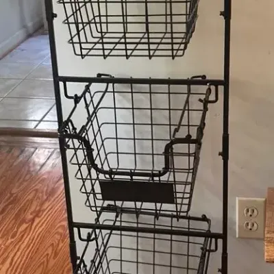 Three Tiered Metal Organizational Stand