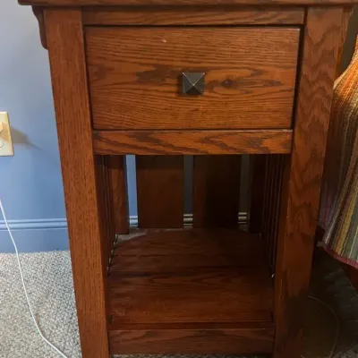 Handcrafted Mission Style Might Stands (2)