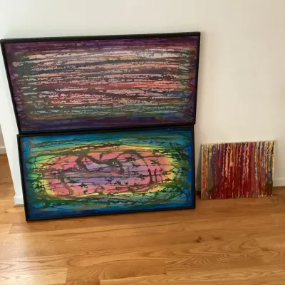 “Stripes & Swirls” Original Paintings