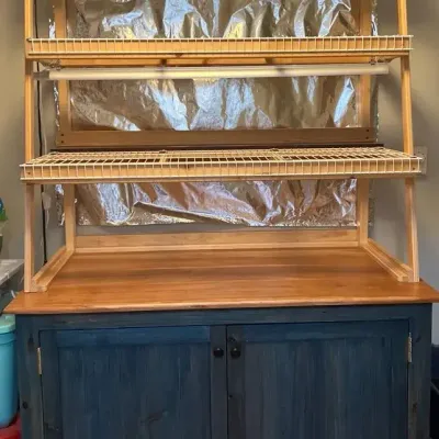 Handmade Garden Cabinet/Shelving With Grow Lights