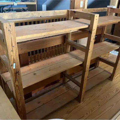 Handcrafted Wood Storage Shelf