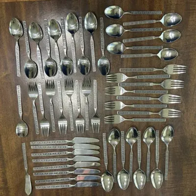 Vintage 51-Piece  Stanley Roberts Matador Stainless Flatware Set - Japan