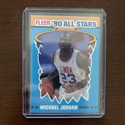 1990 Fleer Basketball Card. Michael Jordan All Star. Card #5