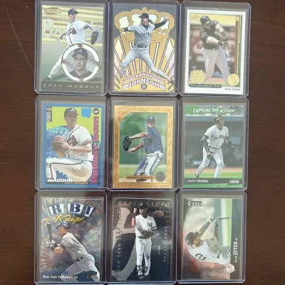 Vintage Baseball Cards - Derek Jeter, Barry Bonds, Greg Maddux, & More