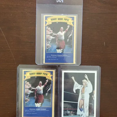 Vintage Wrestling Cards - Rowdy Roddy Piper & Ric 'Nature Boy' Flair