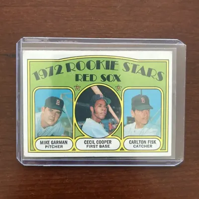 1972 Topps Baseball Card. Carlton Fisk Rookie Card. Card #79