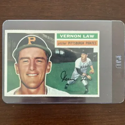 1956 Topps Baseball Card. Vernon Law - Pittsburgh Pirates. Card #252