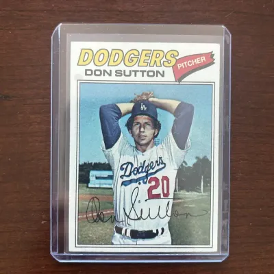 1977 Topps Baseball Card. Don Sutton - Los Angeles Dodgers. Card #620