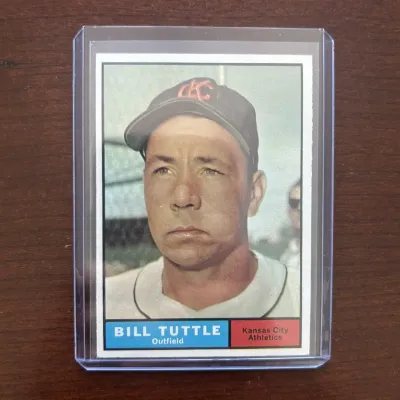 1961 Topps 'High Number' Baseball Card. Bill Tuttle - Kansas City Athletics. Card #536