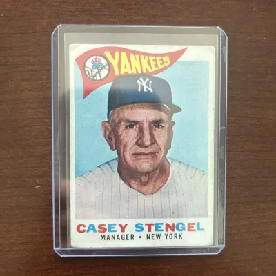 1960 Topps Baseball Card. Casey Stengel - New York Yankees. Card #227