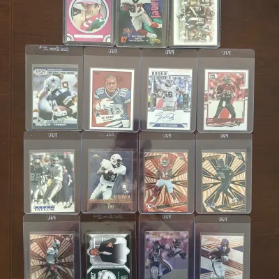 Football Cards. Aaron Rodgers, Tom Brady, Emmitt Smith, and More