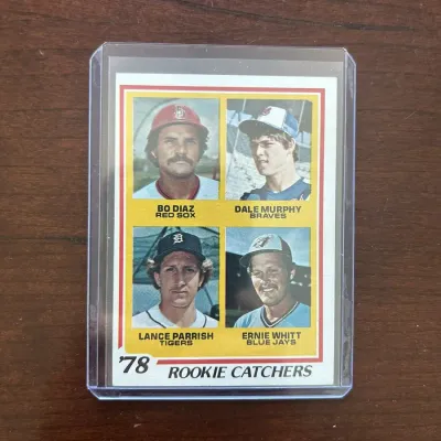 1978 Topps Baseball Card. Rookie Catchers - Dale Murphy & Lance Parrish. Card #708