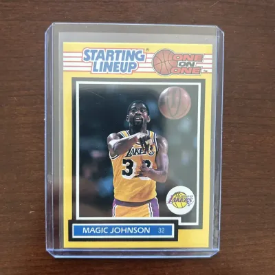 1989 Starting Lineup Basketball Card. Magic Johnson