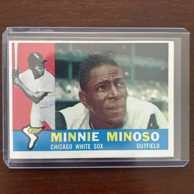 1960 Topps Baseball Card. Minnie Minoso - Chicago White Sox. Card #365