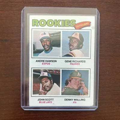 1977 Topps Baseball Card. Rookie Outfielders - Andre Dawson. Card #473