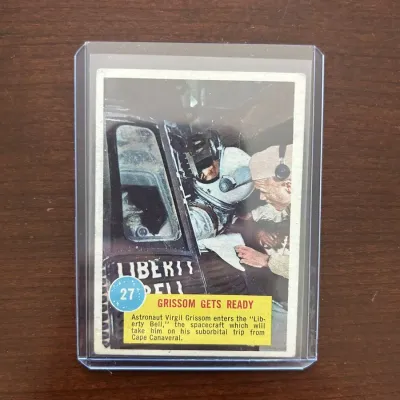 1963 Topps Astronaut Card - Grissom Gets Ready