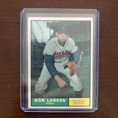 1961 Topps Baseball Card. Don Larsen - Kansas City Athletics. Card #177