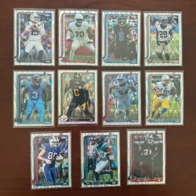 2026 Topps Chrome 'Wave' Football Cards. Riley Leonard Rookie, and More
