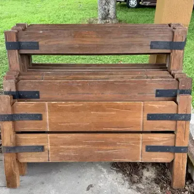 Brandt Ranch Oak Headboards & Footboards with One Shorter Footboard 