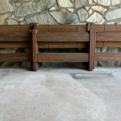 1977 A. Brandt Ranch Oak Bed Headboards & Footboards – 8 Pieces (7 of 8)