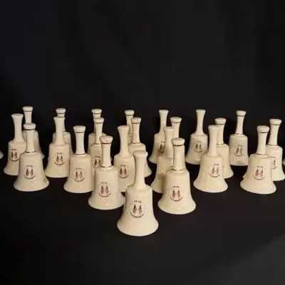 25 Bicentennial Commemorative Ring of Stars Ceramic Bells