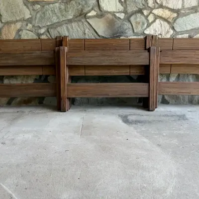 1977 A. Brandt Ranch Oak Bed Headboards & Footboards – 8 Pieces (5 of 8)