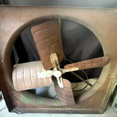 Vintage Industrial Agricultural Wall Exhaust Fan