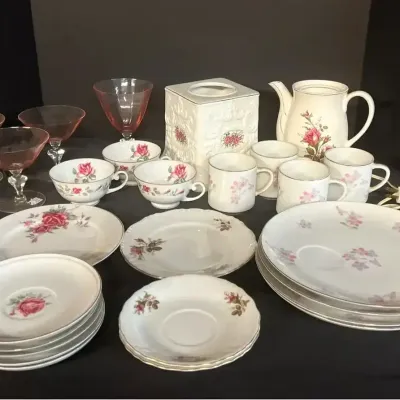 Fine China Featuring Imperial Rose & Moss Rose