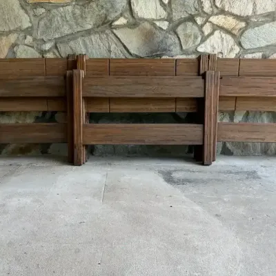 1977 A. Brandt Ranch Oak Bed Headboards & Footboards – 8 Pieces (4 of 8)