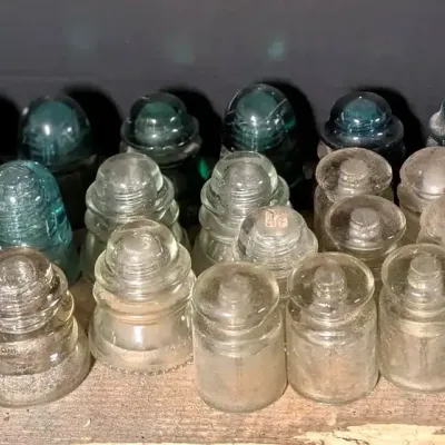 37 Glass Electrical Insulators Featuring Hemingray & Pyrex