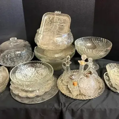 Crystal Glass Serving Pieces & Decanters