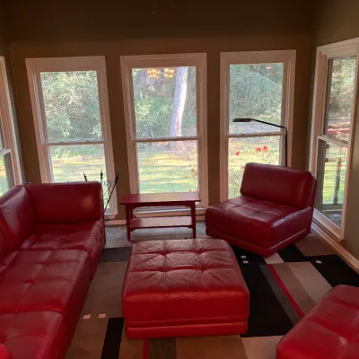 Sale Photo Thumbnail #2: Leather Sofa, Ottoman, 2 Chairs