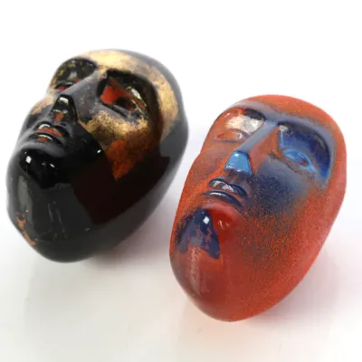 Sale Photo Thumbnail #117: Bertil Vallien for Kosta Boda Art Glass Faces