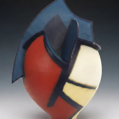 Sale Photo Thumbnail #56: Terry Habeger Modernist studio art pottery sculpture