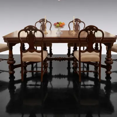 Sale Photo Thumbnail #207: Jacobean Revival Dining Set