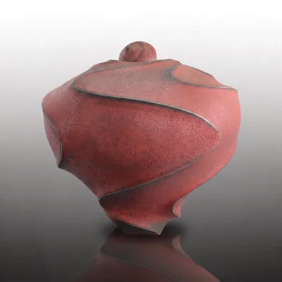 Sale Photo Thumbnail #81: Jim Connell Monumental Lidded Art Pottery Vessel
