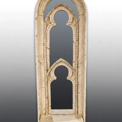 Sale Photo Thumbnail #180: Mid-Century Gothic revival large wall mirror