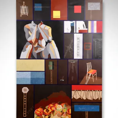 Sale Photo Thumbnail #28: Adriana Mas Contemporary Mixed Media Painting collage