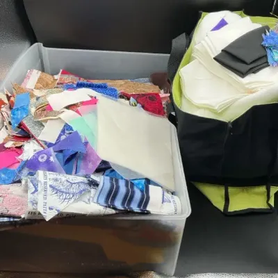 Large Collection of Fabric & Sewing Craft Scraps