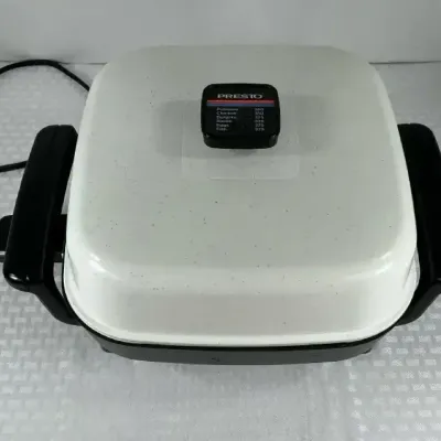 Presto Retro Square Electric Skillet with High-Dome Cover