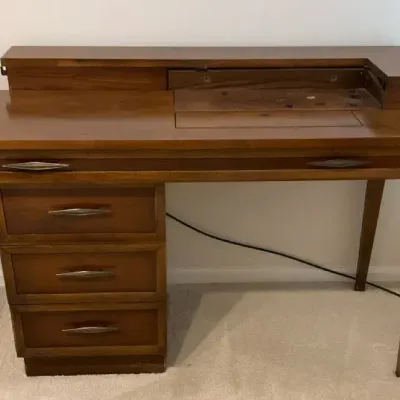 Mid-Century Singer Sewing Machine Cabinet/Desk