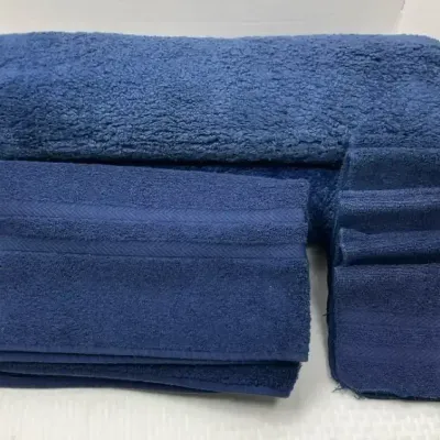 Navy Bath Towel & Washcloths & Bathroom Rugs