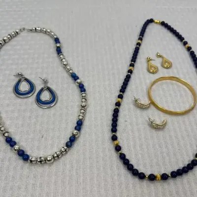 Classic Blue & Gold Costume Jewelry