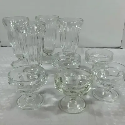 Clear Glass Sundae & Dessert Set